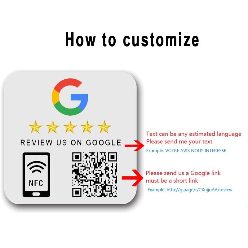 QR ڵ, PVC , Ҽ ̵, NFC ÷Ʈ, Google Review Sign